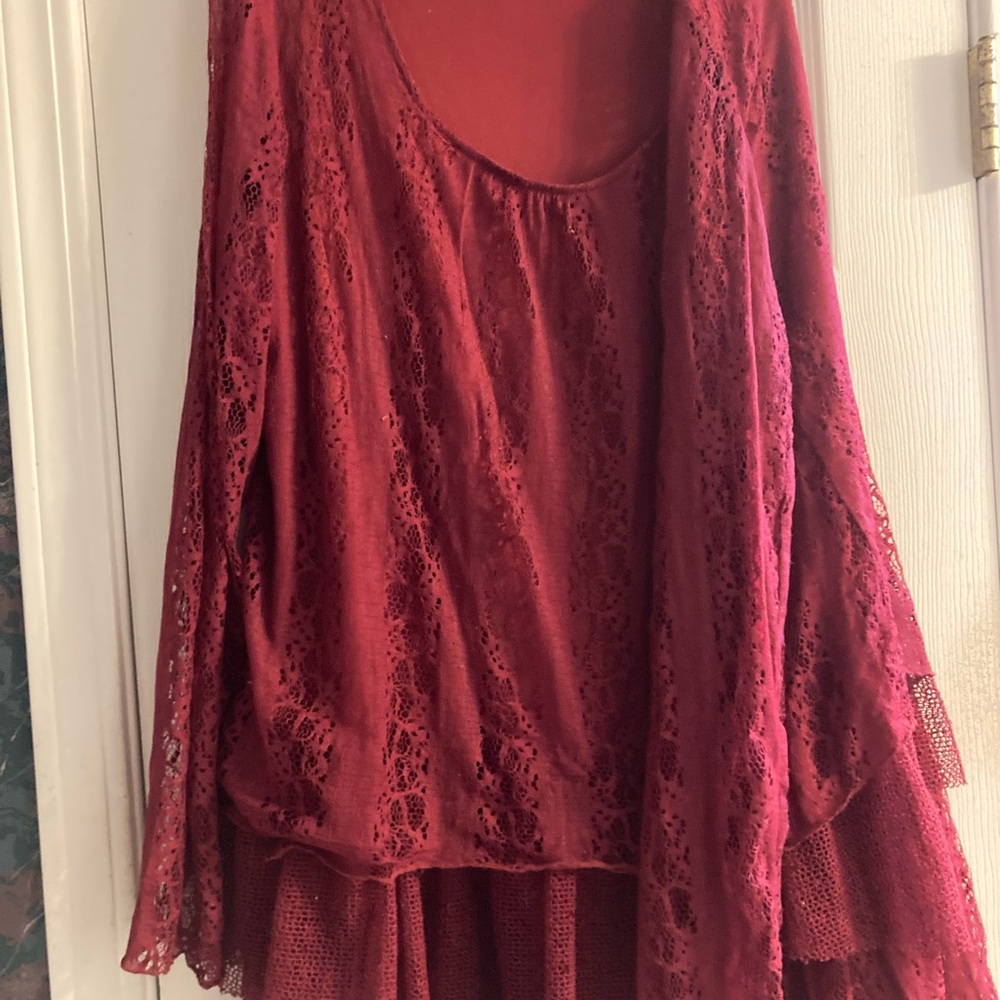 Indigo Soul Vibrant Red Garment sz 2XL